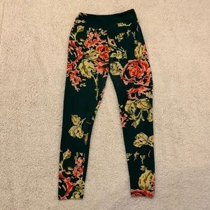 LuLa Roe Floral Leggings
